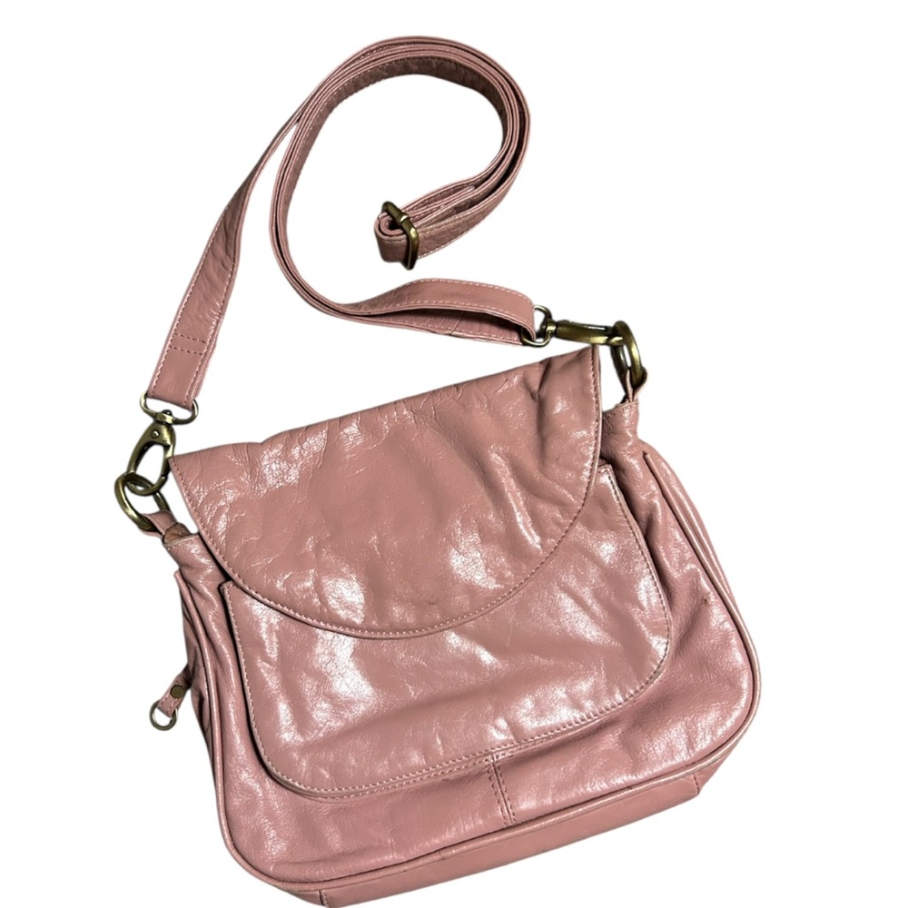 Latico Leather Crossbody Purse Floral Lining In Pink - Picture 3 of 6
